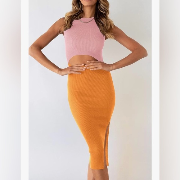 Pink and Orange Knit Cut Out Tank Dress

8046 - Picture 2 of 4